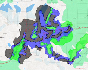 A detail of the CAA ATES overlay from the Babine Mountains area of BC