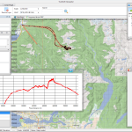 TrueNorth showing data displays including the elevation profile.